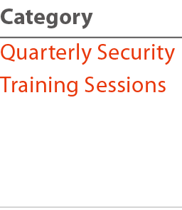 Category Quarterly Security Training Sessions  