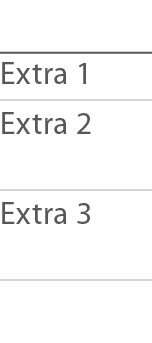  Extra 1 Extra 2 Extra 3 