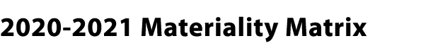 2020-2021 Materiality Matrix