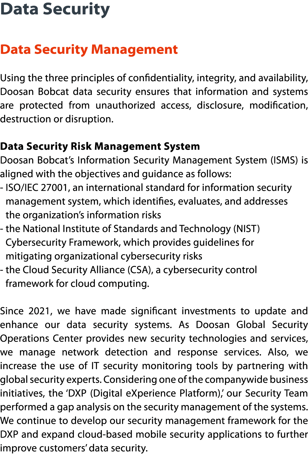 Data Security  Data Security Management Using the three principles of confidentiality, integrity, and availability, D   