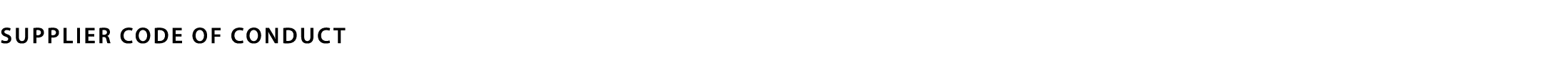 Supplier Code of Conduct
