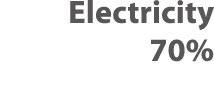 Electricity 70% 