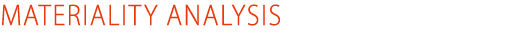 MATERIALITY ANALYSIS 