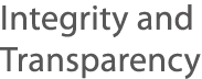 Integrity and Transparency