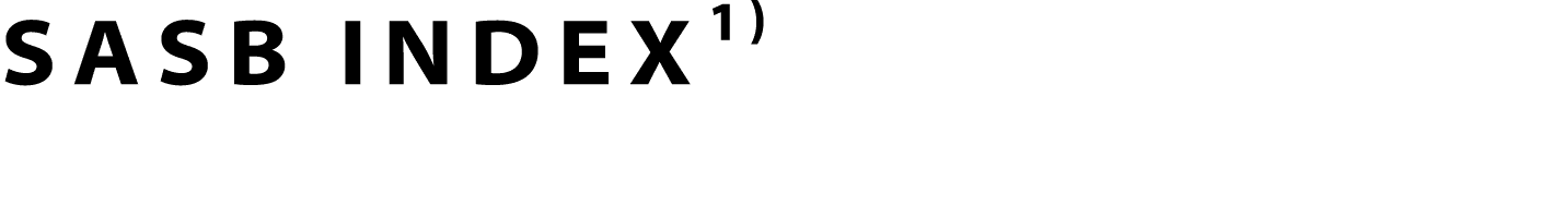 SASB INDEX1) 