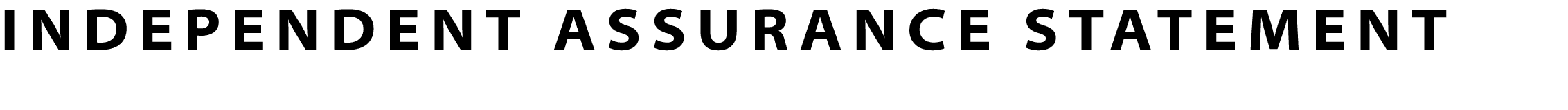 INDEPENDENT ASSURANCE STATEMENT 