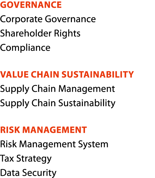 Governance Corporate Governance Shareholder Rights Compliance Value Chain Sustainability Supply Chain Management Supp   