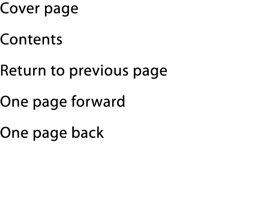 Cover page Contents Return to previous page One page forward One page back