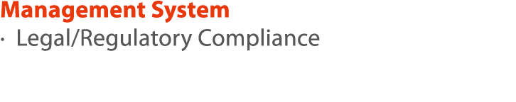 Management System   Legal Regulatory Compliance 