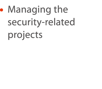    Managing the security-related projects 