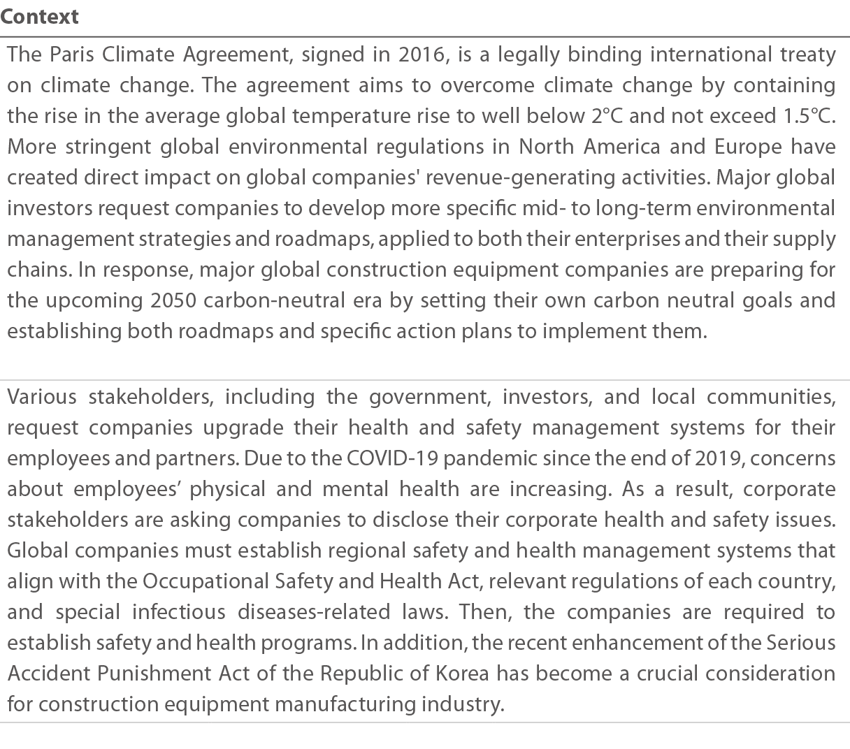 Context The Paris Climate Agreement, signed in 2016, is a legally binding international treaty on climate change  The   
