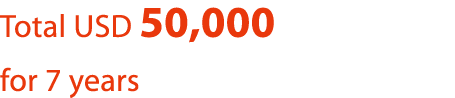 Total USD 50,000 for 7 years