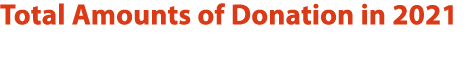 Total Amounts of Donation in 2021 