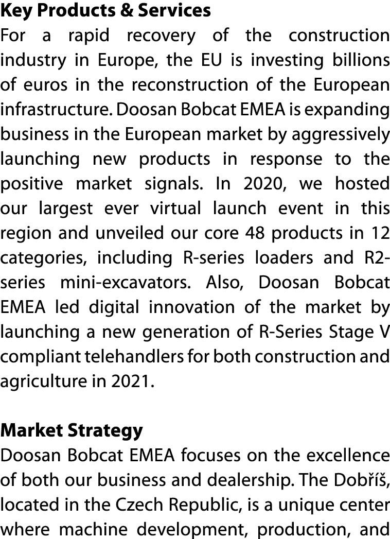 Key Products & Services For a rapid recovery of the construction industry in Europe, the EU is investing billions of    