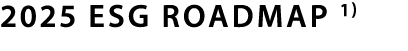 2025 ESG Roadmap 1)