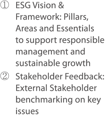     ESG Vision & Framework: Pillars, Areas and Essentials to support responsible management and sustainable growth      