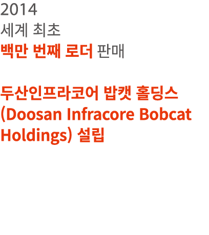 2014                                   (Doosan Infracore Bobcat Holdings)    