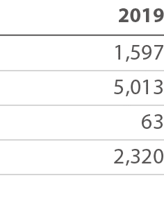 2019 1,597 5,013 63 2,320 