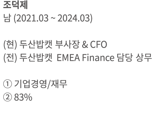       (2021 03   2024 03) ( )          & CFO ( )      EMEA Finance                   83% 