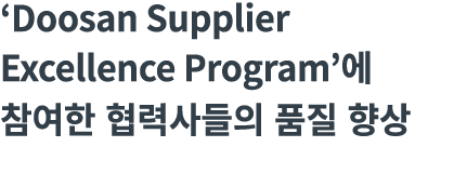  Doosan Supplier Excellence Program                   