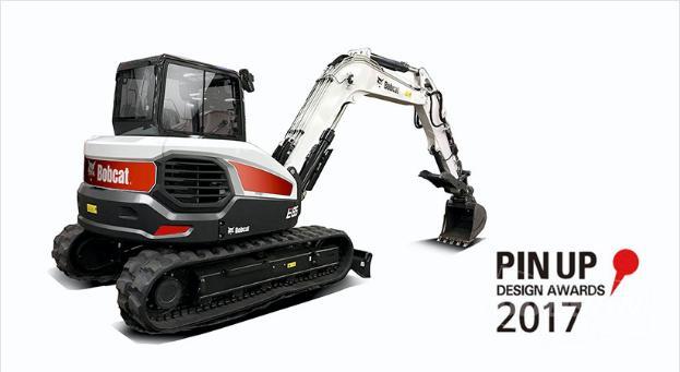 Doosan Bobcat’s E85 mini excavator is the first piece of construction equipment to win the “Best of the Best” from the Pin Up Design Awards 2017