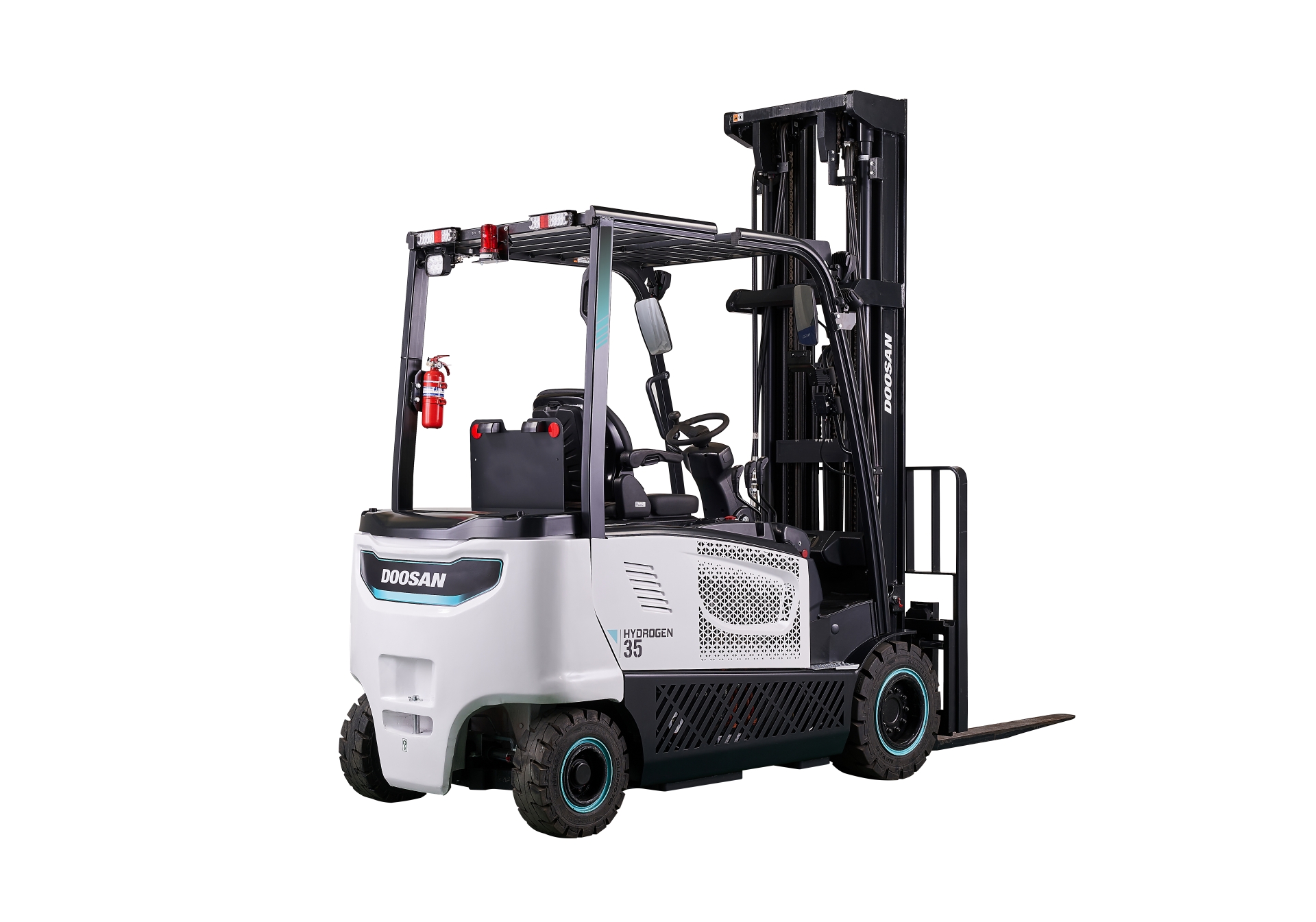 3. Doosan Bobcat's 3-ton 20 kW hydrogen fuel cell forklift